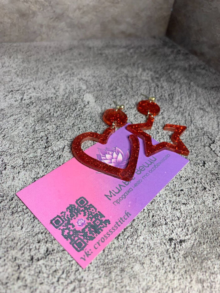 Серьги «Любовь и Мечта»: Сердце и Звезда вместе. — изображение 3