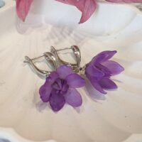 Серьги и брошь Пролески (комплект)