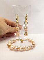 Комплект из розового жемчуга