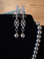 Комплект украшений из гематита и вулканической лавы — изображение 8