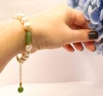 Браслет и серьги жемчуг и нефрит — изображение 5