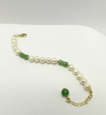 Браслет и серьги жемчуг и нефрит — изображение 4