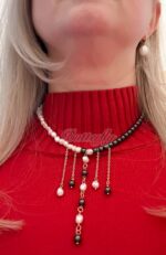 Колье из гематита и жемчуга — изображение 2