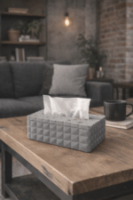 Гипсовая салфетница ручной работы для интерьера | Декоративная шкатулка из гипса — изображение 3