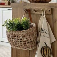 Подвесная плетеная корзина для овощей и фруктов