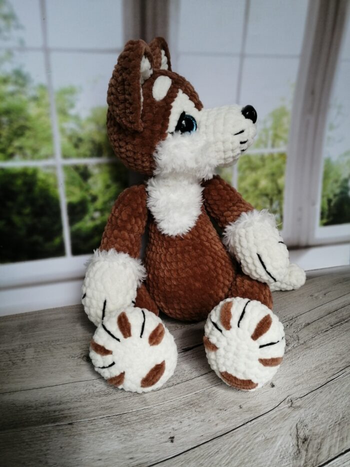 Собака Хаски вязанная игрушка — изображение 2