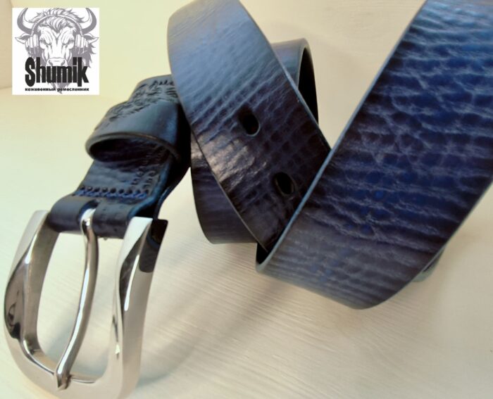 Ремень из натуральной кожи «Волна удачи» — изображение 10