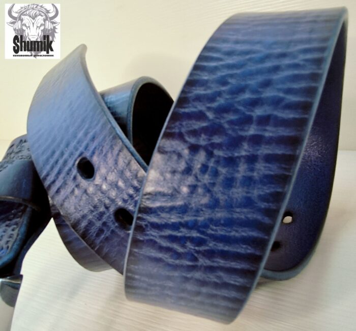 Ремень из натуральной кожи «Волна удачи» — изображение 9