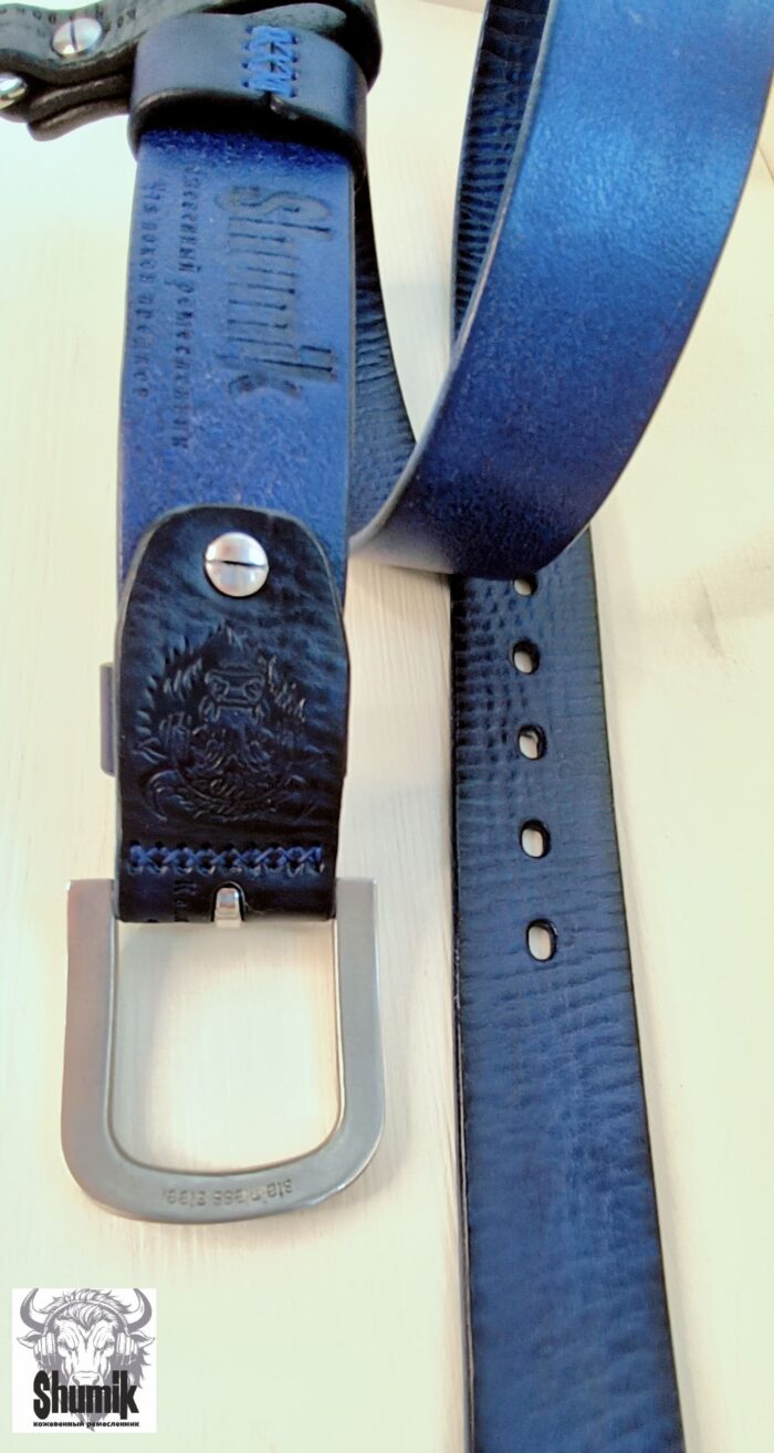 Ремень из натуральной кожи «Волна удачи» — изображение 6