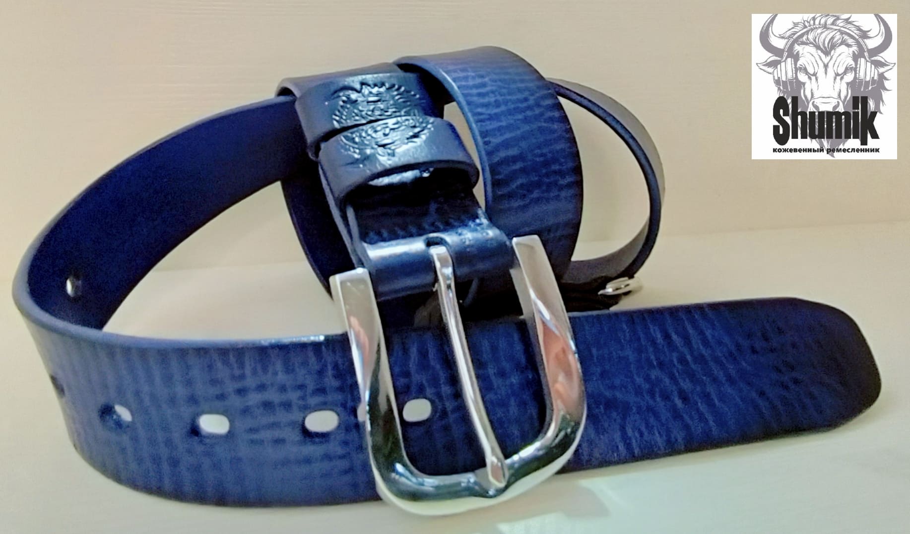IMG_20260108_140805 Ремень из натуральной кожи «Волна удачи» — изображение 1