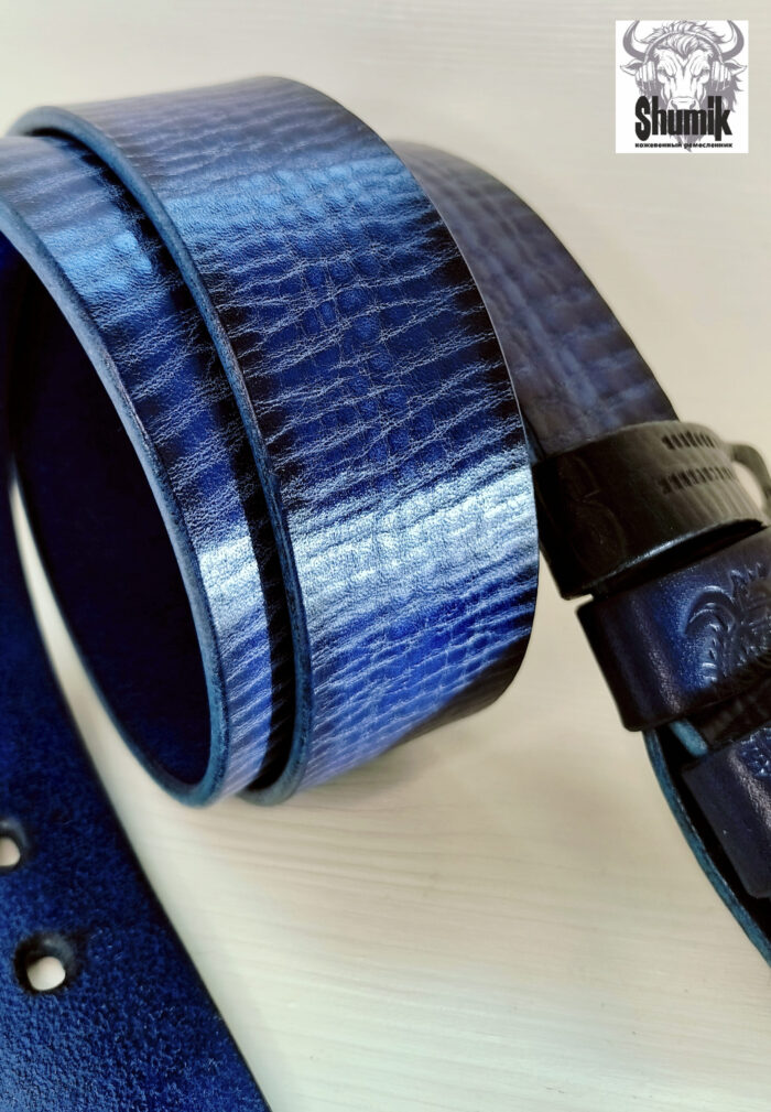 Ремень из натуральной кожи «Волна удачи» — изображение 3