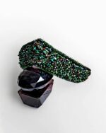 Кокошник ручной работы из изумрудных бусин — изображение 3