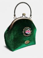 Сумка ручной работы с вышивкой на фермуаре, клатч театральный — изображение 2