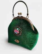 Сумка ручной работы с вышивкой на фермуаре, клатч театральный — изображение 3