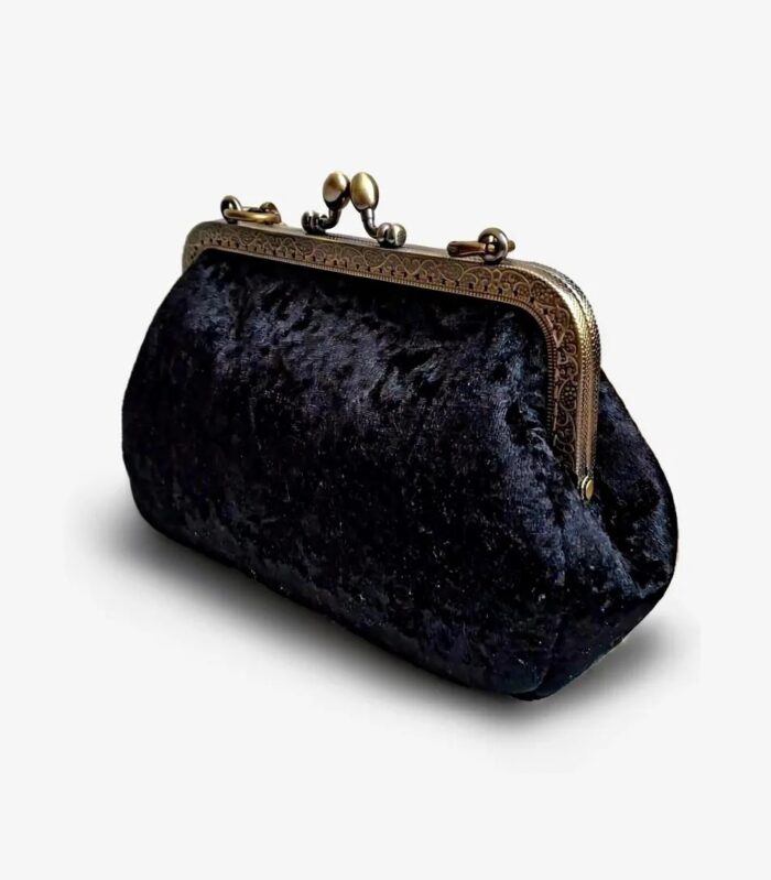 Сумка ручной работы на фермуаре с вышивкой, косметичка с фермуаром — изображение 3