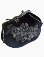 Сумка ручной работы из чёрной экозамши с аппликацией — изображение 6