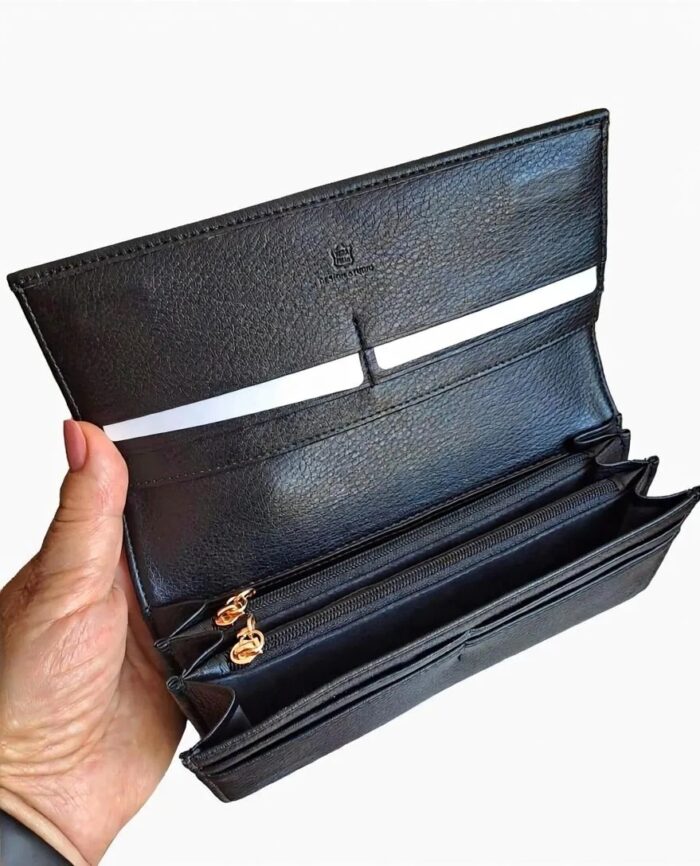 Кошелек женский из натуральной кожи с точечной росписью — изображение 4