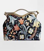 Сумка женская из джинсы и гобелена, саквояж — изображение 3