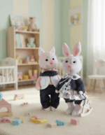 Плюшевый котик и зайка