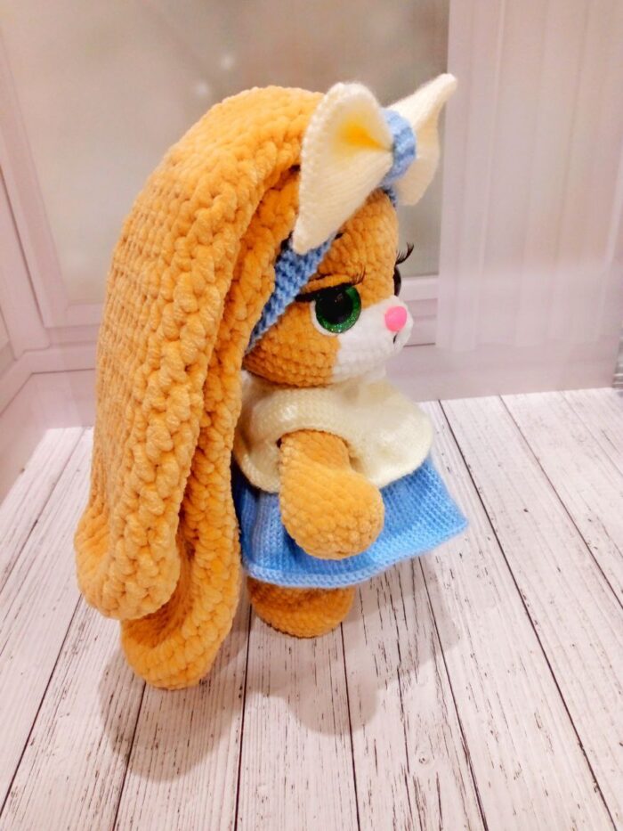 Плюшевая вязаная Зайка — изображение 4