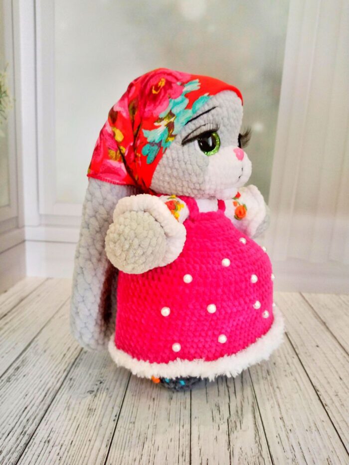 Плюшевая вязаная Зайка — изображение 7