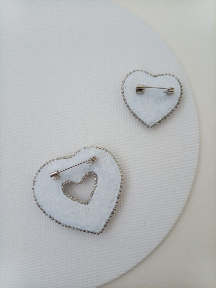 Комплект из двух брошей - валентинки — изображение 5