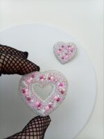 Комплект из двух брошей - валентинки — изображение 3