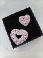 Комплект из двух брошей - валентинки