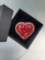 Брошь маленькая Сердце - Валентинка — изображение 2