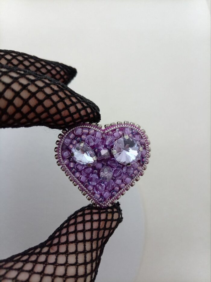 Брошь маленькая Сердце - Валентинка — изображение 7