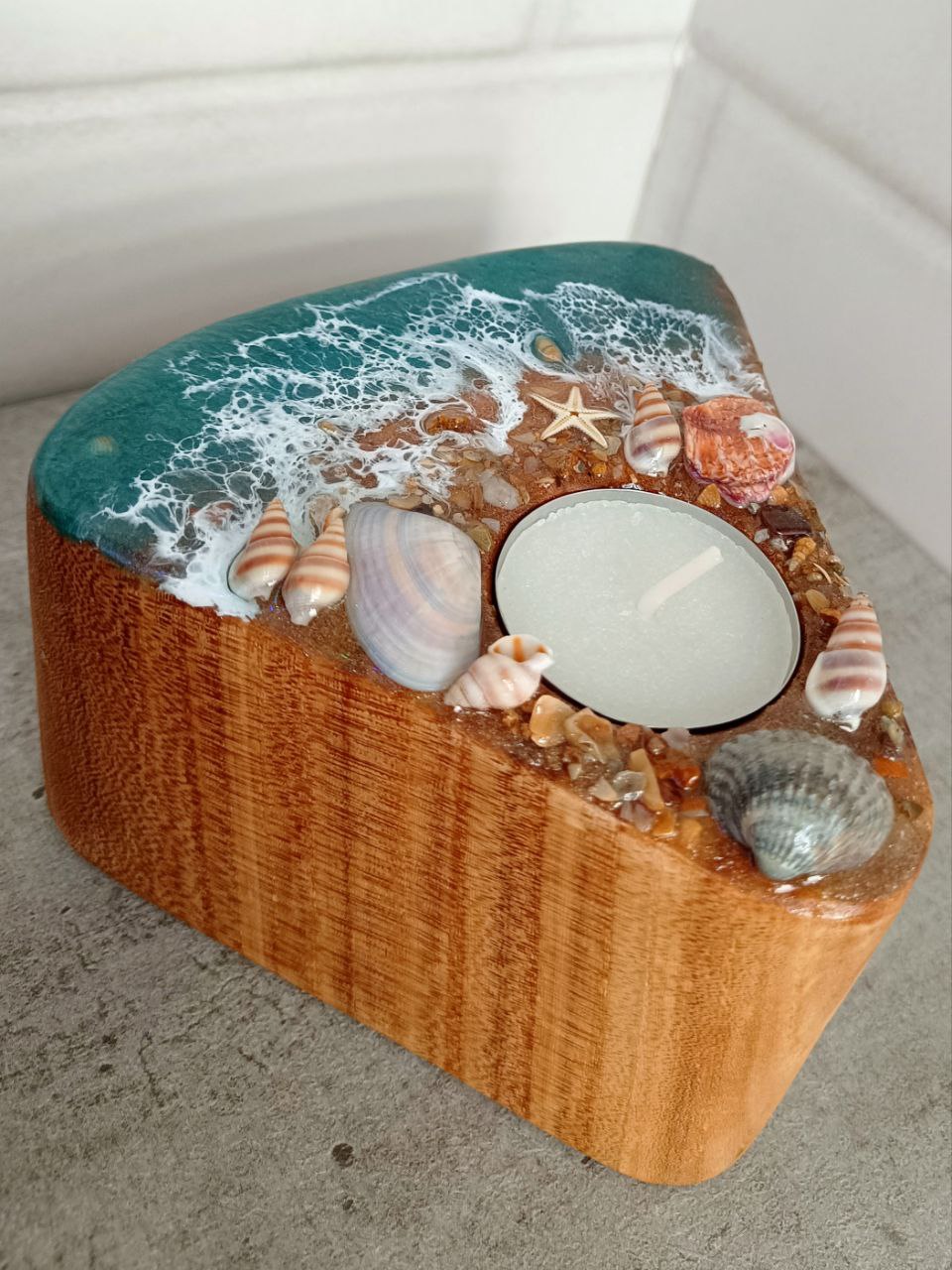 photo_2026-01-26_10-36-31 Подсвечник для чайной свечи "Морской берег" — изображение 1