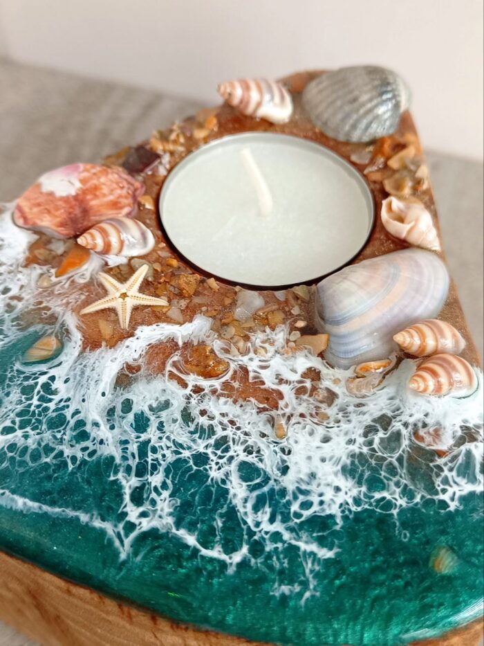 Подсвечник для чайной свечи "Морской берег" — изображение 2