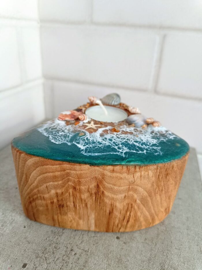 Подсвечник для чайной свечи "Морской берег" — изображение 3