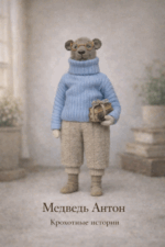 Медведь Антон — миниатюрная авторская игрушка ручной работы из серии «Крохотные истории», созданная в магазине «Волшебная Мастерская».