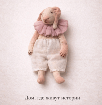 Авторская игрушка ручной работы зайка Бусинка от магазина «Волшебная Мастерская». Каждый персонаж создаётся вручную в единственном экземпляре. Дом, где живут истории.