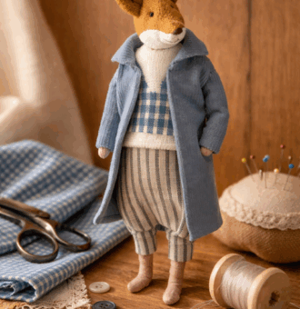 Лис Борис — авторская миниатюрная игрушка ручной работы, созданная в магазине «Волшебная Мастерская», тёплый интерьерный персонаж с выразительным характером и настроением.