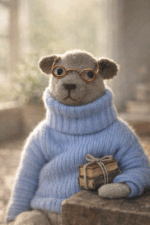 Медведь Антон — миниатюрная авторская игрушка ручной работы из серии «Крохотные истории», созданная в магазине «Волшебная Мастерская».