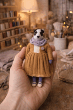 Панда Рита — авторская миниатюрная игрушка ручной работы, созданная в магазине «Волшебная Мастерская», утончённая дама с безупречным вкусом.