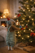 Слон Моня — авторская миниатюрная игрушка ручной работы, созданная в магазине «Волшебная Мастерская». Моня - хранитель праздника и хорошего настроения.