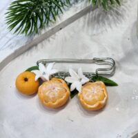 Броши с мандаринами