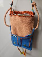 Вязаная сумка-планшет-трансформер с 3д_элементами "Радостный пиДжончик" — изображение 4