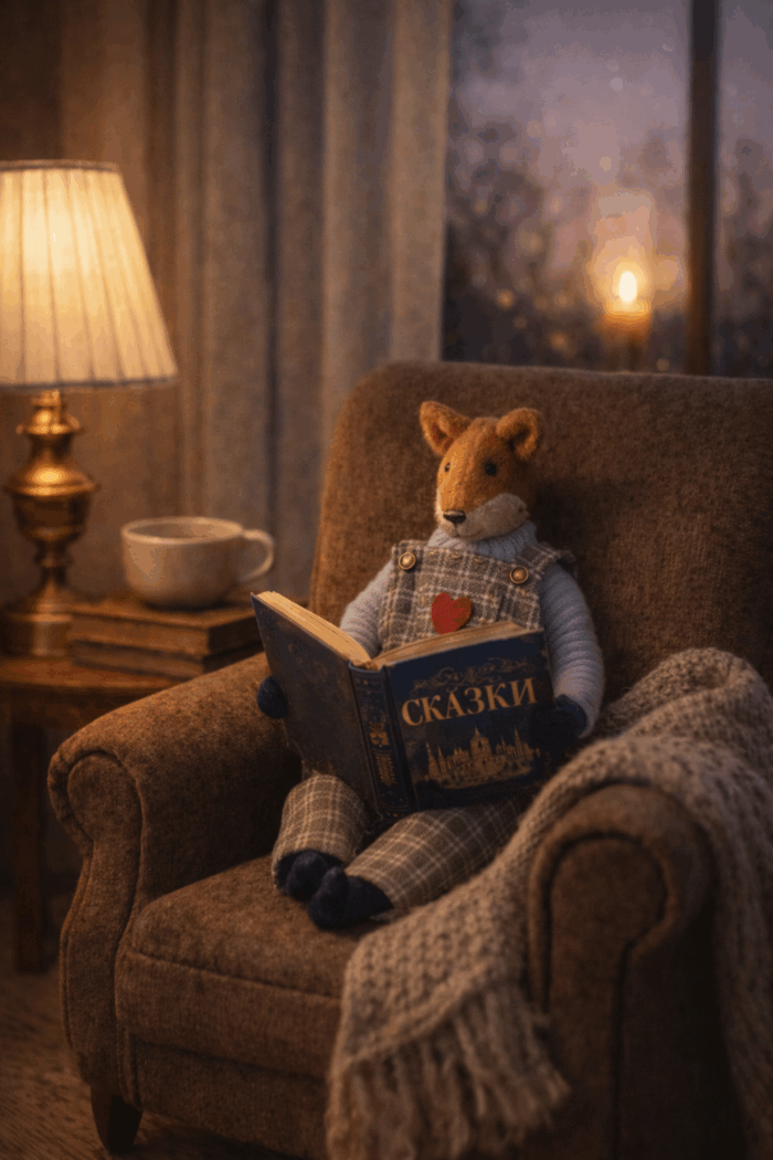 Лисёнок Тим — авторская миниатюрная игрушка ручной работы, созданная в магазине «Волшебная Мастерская», маленький герой с большим сердцем.