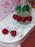 Серьги с черешней