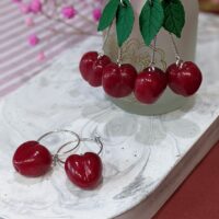 Серьги с черешней
