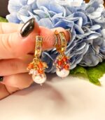 Браслет и серьги из барочного жемчуга с цирконами — изображение 3