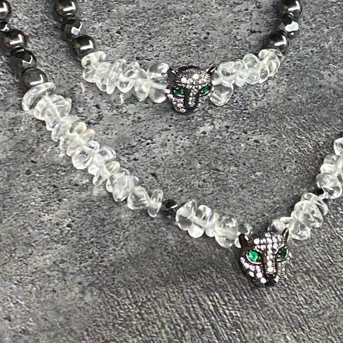 Чокер и браслет из Горного хрусталя и Гематита — изображение 4