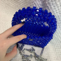 Представляем изысканную сумку из бусин в стиле «Венеция» — воплощение роскоши и утончённости! Эта миниатюрная модель выполнена из насыщенных синих акриловых бусин, которые создают эффект мерцающего кристалла, переливаясь на свету. Каждая бусина аккуратно закреплена, формируя цельную, прочную конструкцию, которая одновременно служит и украшением, и практичным аксессуаром.