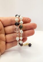 Двухрядный браслет из жемчуга и горного хрусталя — изображение 2