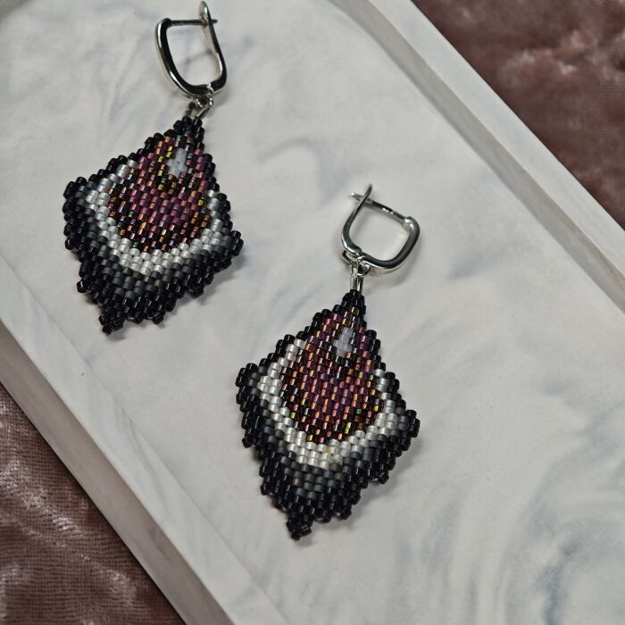 "Аметистовая жеода" Серьги — изображение 2