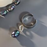 Комплект украшений "Лунное сияние" (колье, серьги, кольцо) из натурального жемчуга — изображение 9